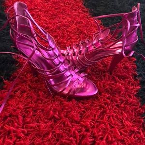 ALDO METALLIC PINK HEELS 39